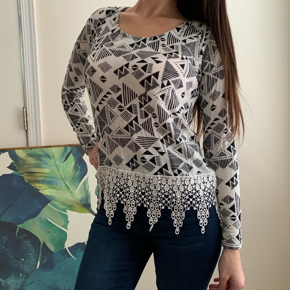 Charlotte Russe crop long sleeve